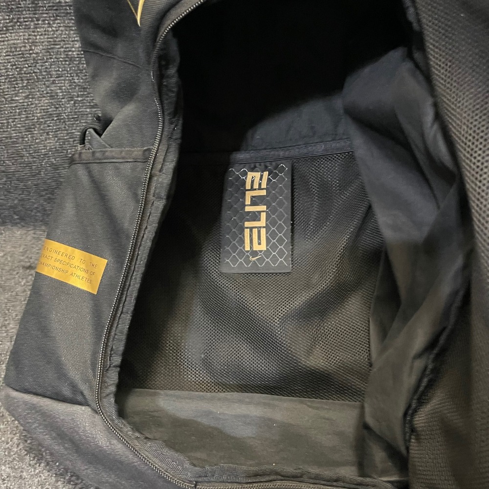 Nike BA6164-013 Elite Pro Basketball Backpack 32L Black Metallic Gold Hoop Bag - Picture 15 of 16